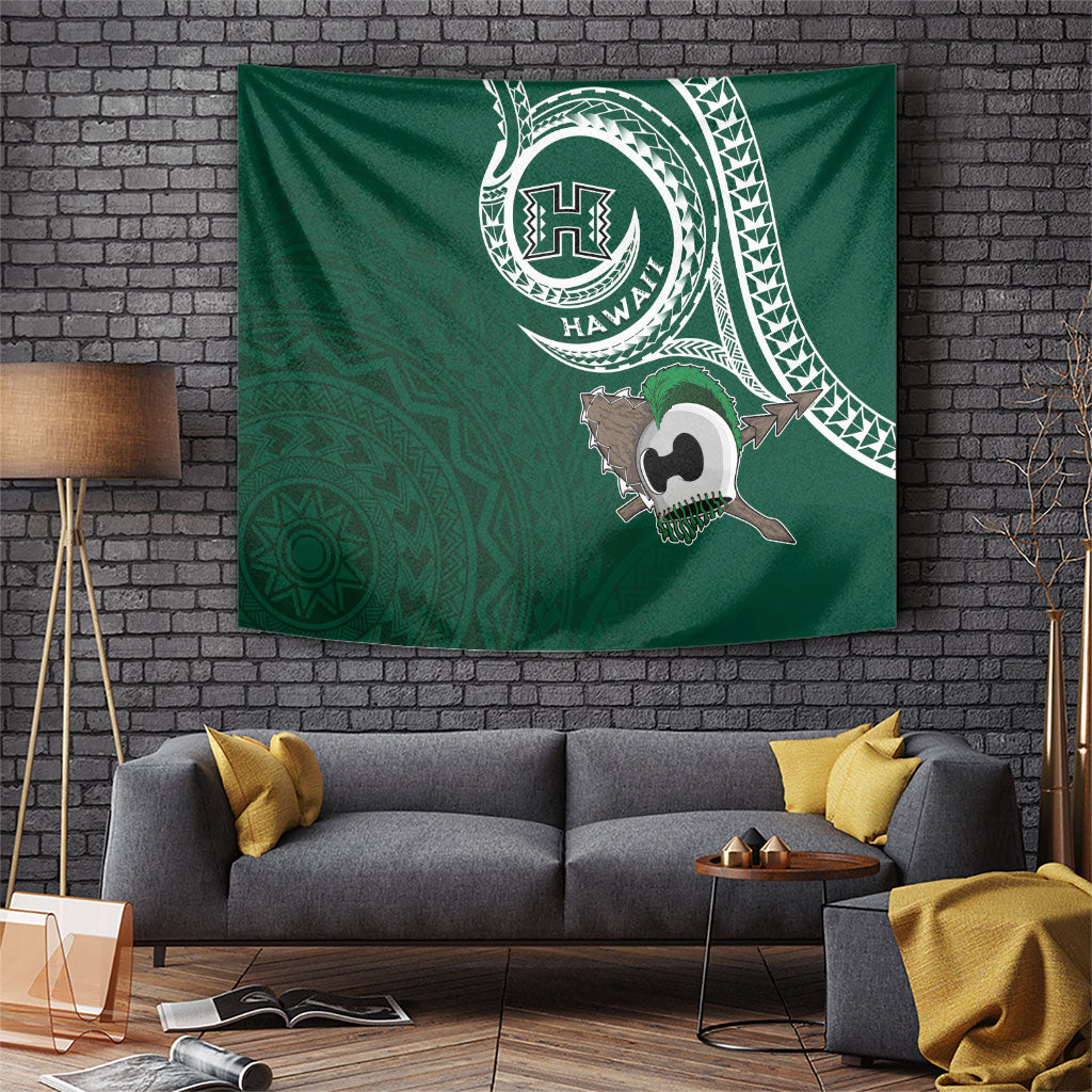 Hawaii Rainbow Warriors Alumni Tapestry Ti Maile Lei - Glory For The Warriors