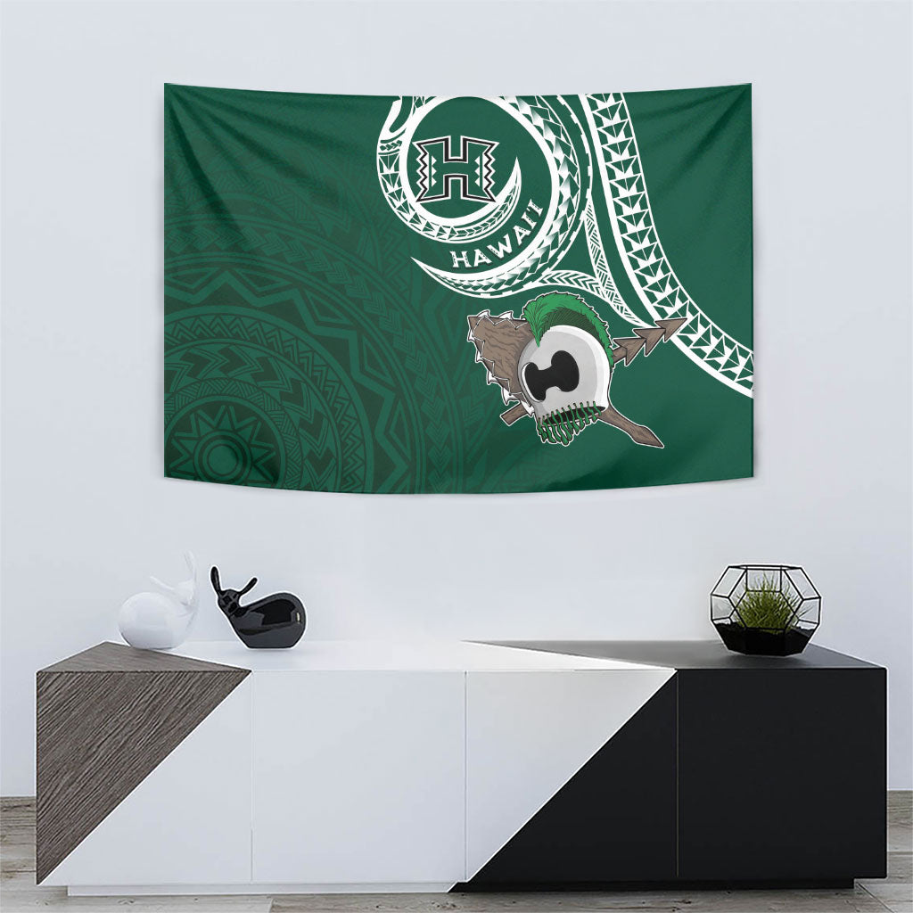 Hawaii Rainbow Warriors Alumni Tapestry Ti Maile Lei - Glory For The Warriors