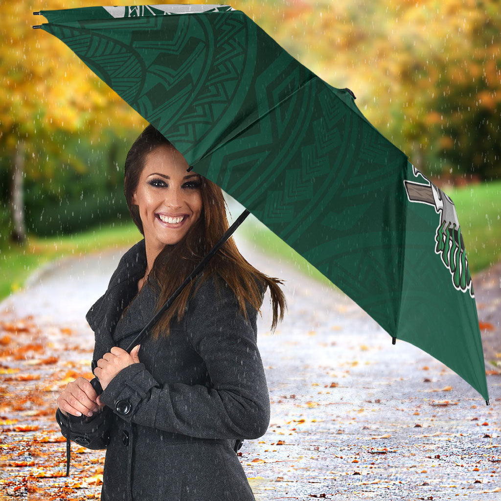 Hawaii Rainbow Warriors Alumni Umbrella Ti Maile Lei - Glory For The Warriors