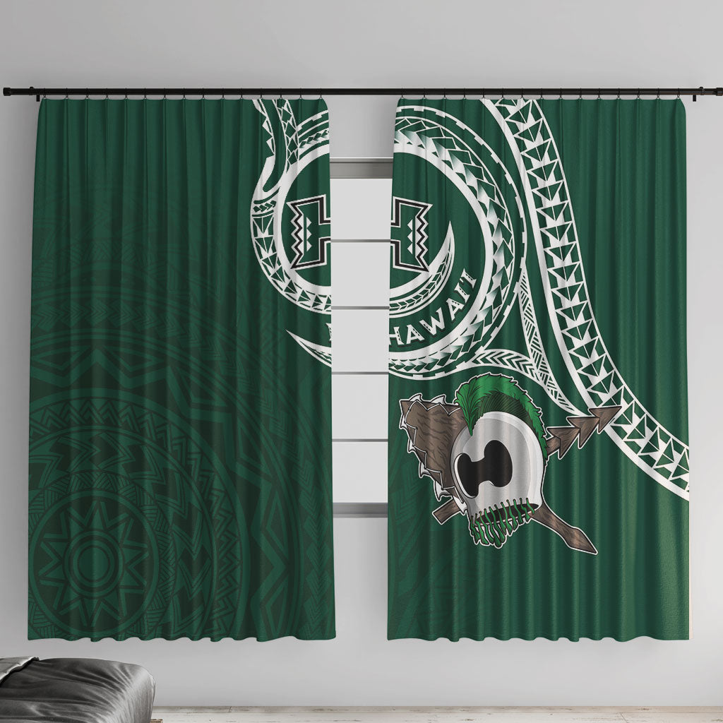 Hawaii Rainbow Warriors Alumni Window Curtain Ti Maile Lei - Glory For The Warriors