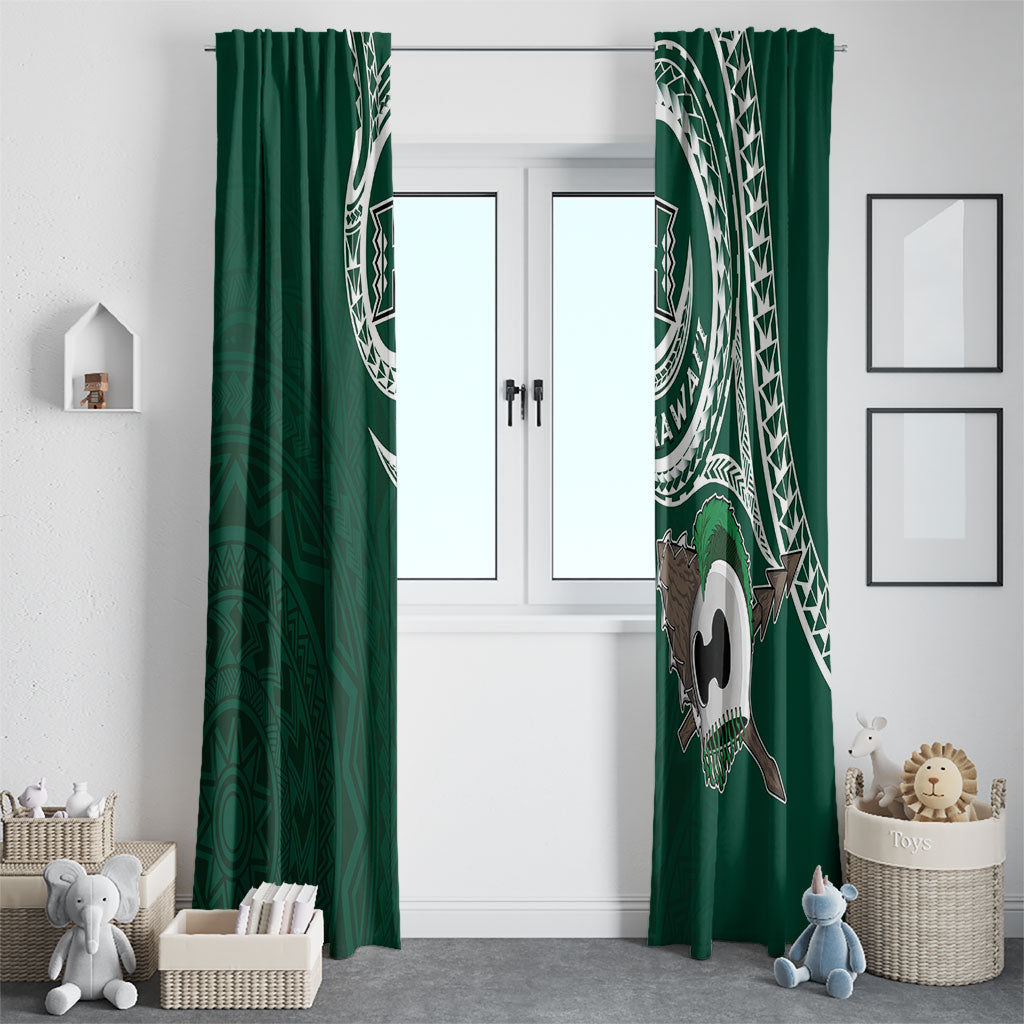 Hawaii Rainbow Warriors Alumni Window Curtain Ti Maile Lei - Glory For The Warriors