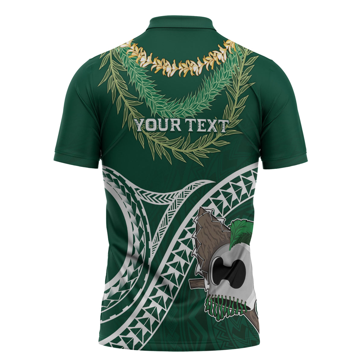 Hawaii Rainbow Warriors Alumni Personalized Zipper Polo Shirt Ti Maile Lei - Glory For The Warriors