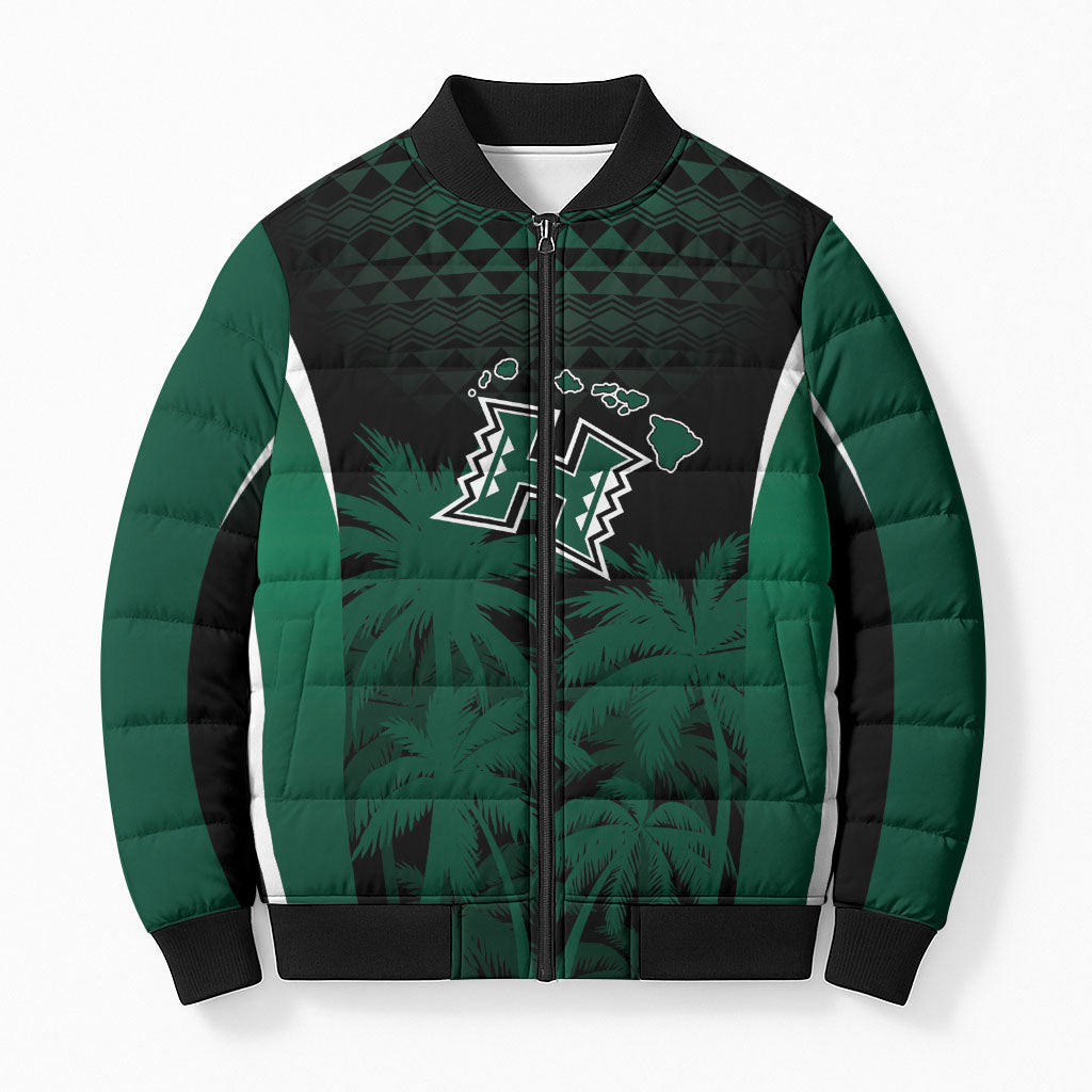 Hawaii Rainbow Warriors La'au Pama Personalized Bomber Puffer Jacket
