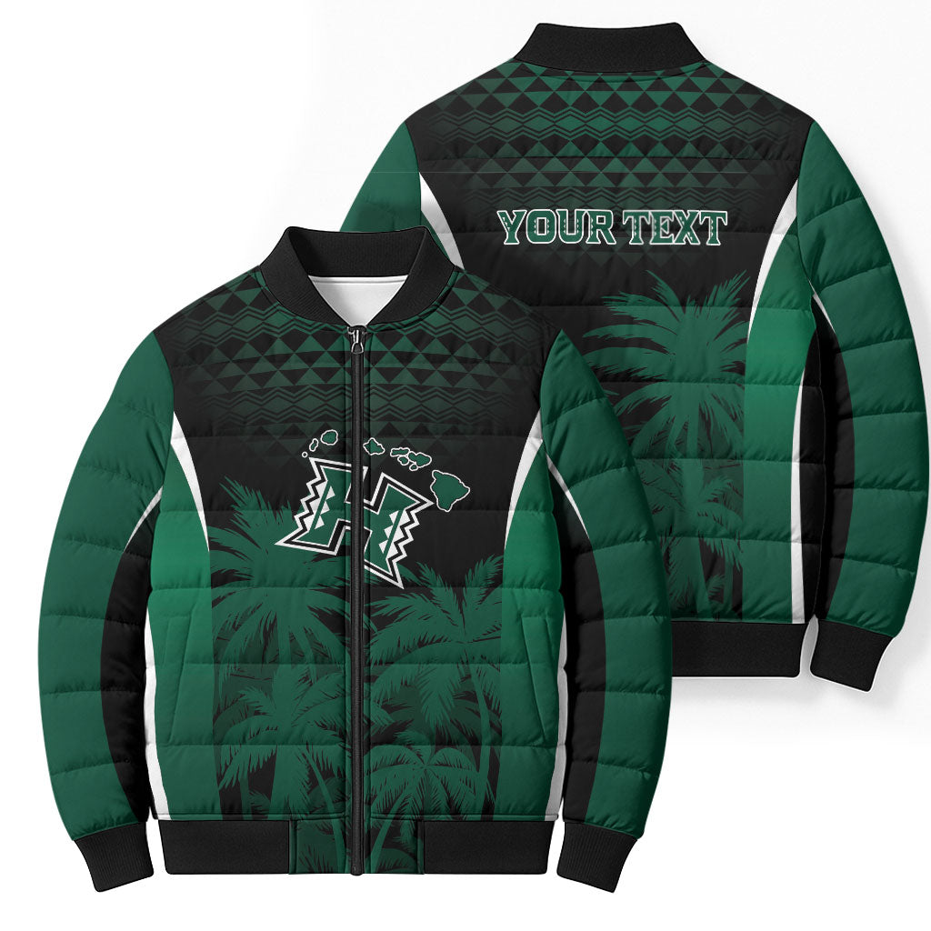 Hawaii Rainbow Warriors La'au Pama Personalized Bomber Puffer Jacket