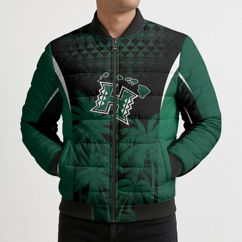 Hawaii Rainbow Warriors La'au Pama Personalized Bomber Puffer Jacket