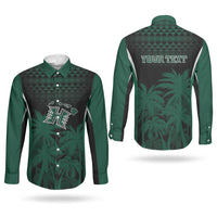 Hawaii Rainbow Warriors La'au Pama Personalized Couples Matching Short Sleeve Bodycon Dress and Long Sleeve Button Shirt