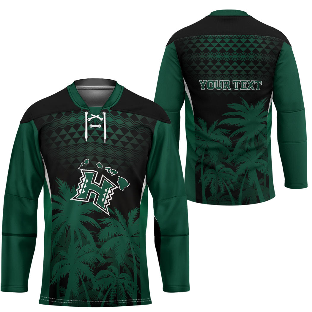 Hawaii Rainbow Warriors La'au Pama Personalized Hockey Jersey