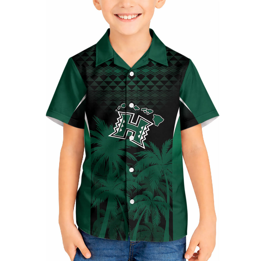Hawaii Rainbow Warriors La'au Pama Personalized Kid Hawaiian Shirt