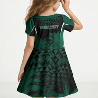 Hawaii Rainbow Warriors La'au Pama Personalized Kid Short Sleeve Dress