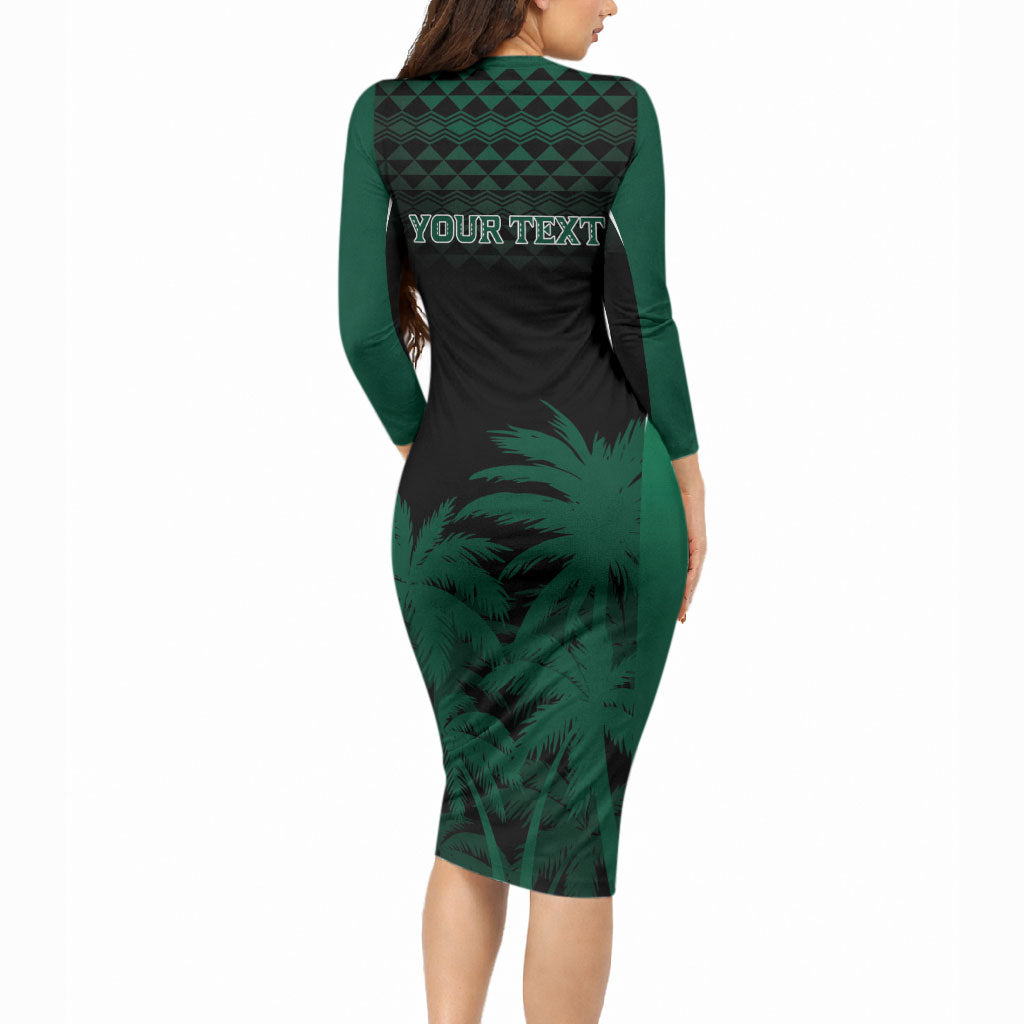 Hawaii Rainbow Warriors La'au Pama Personalized Long Sleeve Bodycon Dress