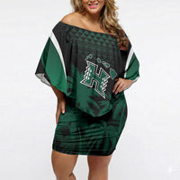 Hawaii Rainbow Warriors La'au Pama Personalized Off Shoulder Short Dress