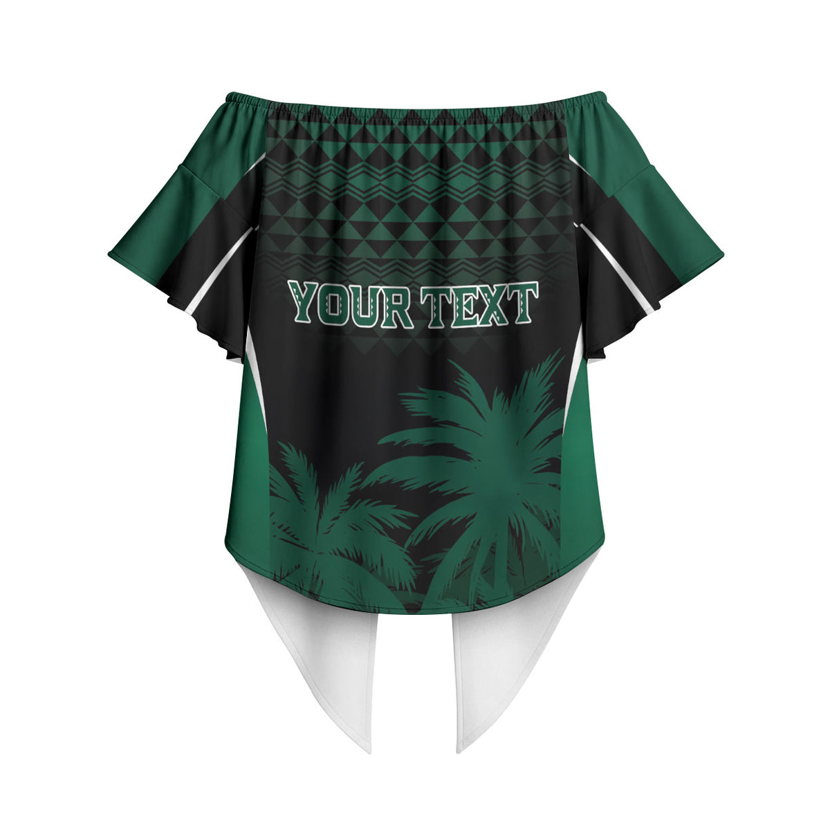 Hawaii Rainbow Warriors La'au Pama Personalized Off Shoulder Wrap Waist Top