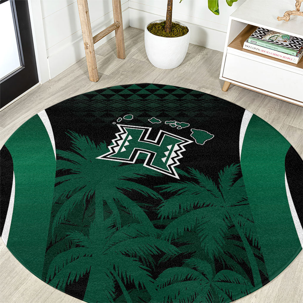 Hawaii Rainbow Warriors La'au Pama Round Carpet