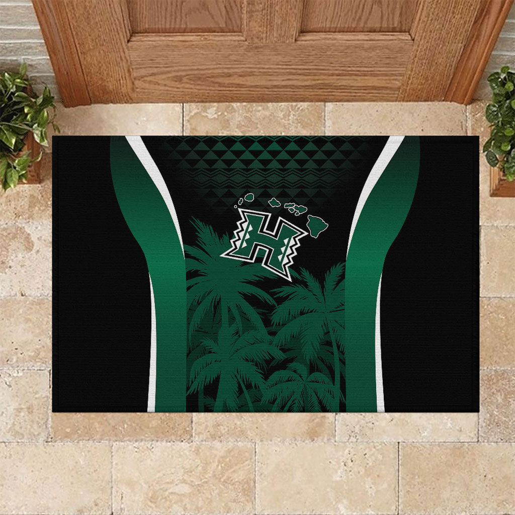 Hawaii Rainbow Warriors La'au Pama Rubber Doormat
