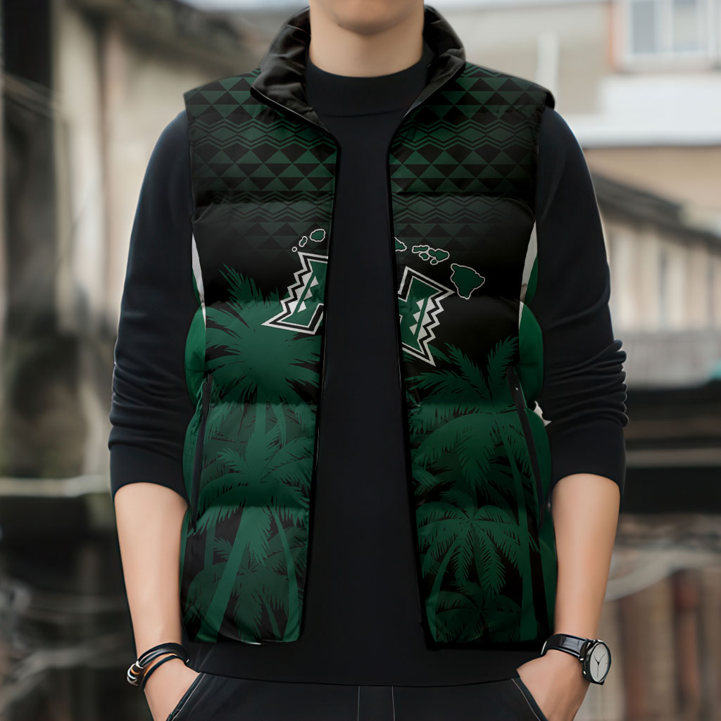 Hawaii Rainbow Warriors La'au Pama Personalized Sleeveless Puffer Jacket