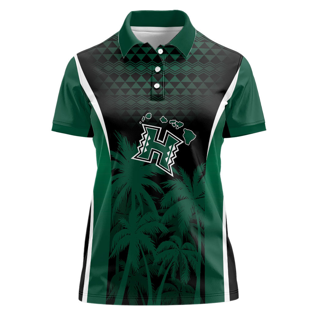 Hawaii Rainbow Warriors La'au Pama Personalized Women Polo Shirt