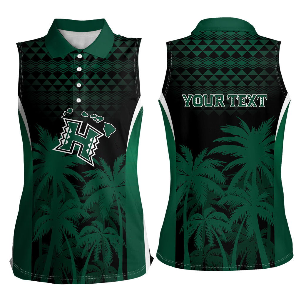 Hawaii Rainbow Warriors La'au Pama Personalized Women Sleeveless Polo Shirt