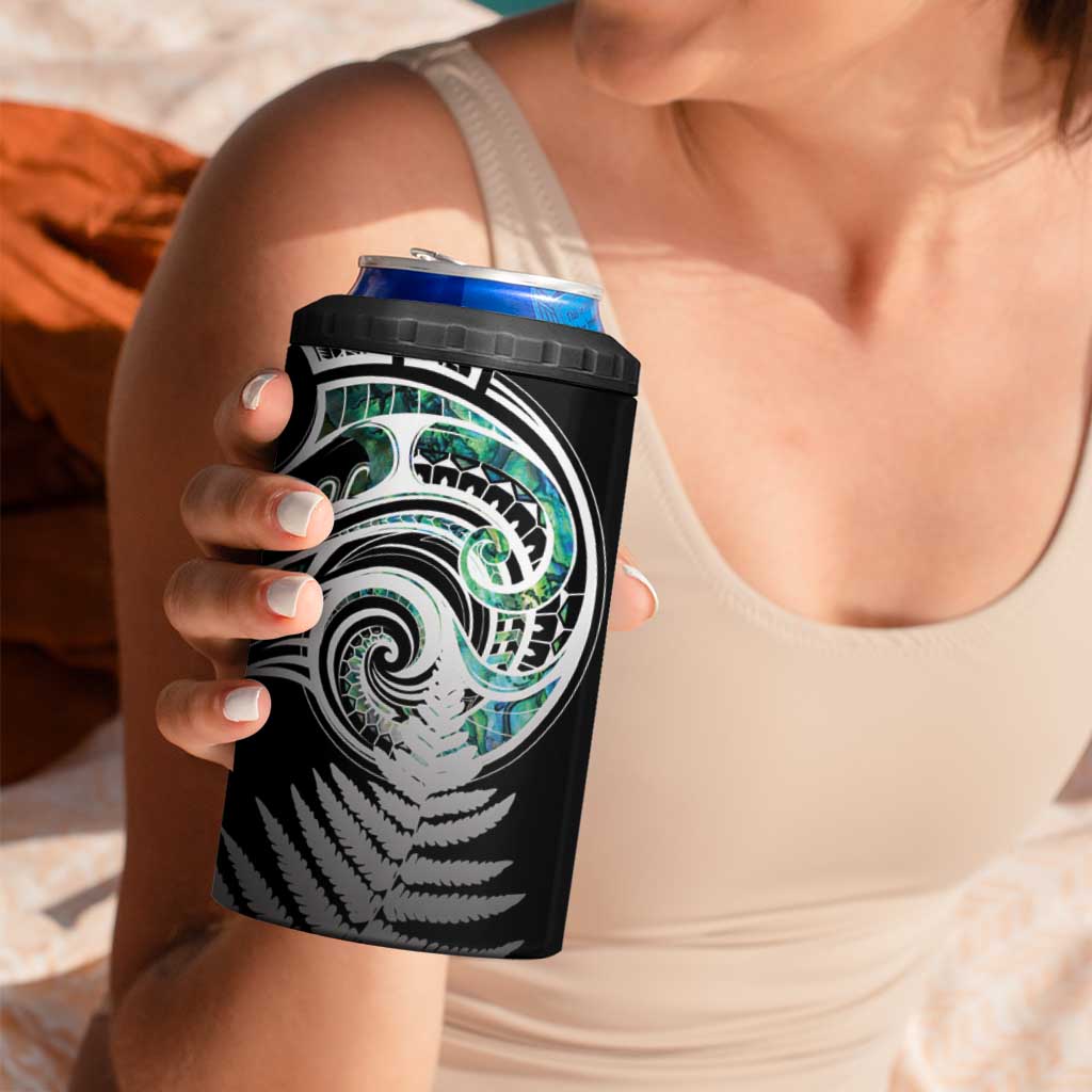 Meri Kirihimete New Zealand 4 in 1 Can Cooler Tumbler Tui on Pohutukawa