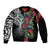 Meri Kirihimete New Zealand Sleeve Zip Bomber Jacket Tui on Pohutukawa