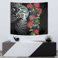 Meri Kirihimete New Zealand Tapestry Tui on Pohutukawa