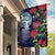 Meri Kirihimete New Zealand Garden Flag Tui on Pohutukawa - Blue Ver