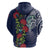 Meri Kirihimete New Zealand Hoodie Tui on Pohutukawa - Blue Ver