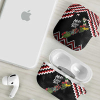 New Zealand Christmas Taniko Poutama AirPods Case Flora Map with Birds - Polynesian Pride
