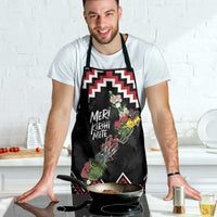 New Zealand Christmas Taniko Poutama Apron Flora Map with Birds - Polynesian Pride