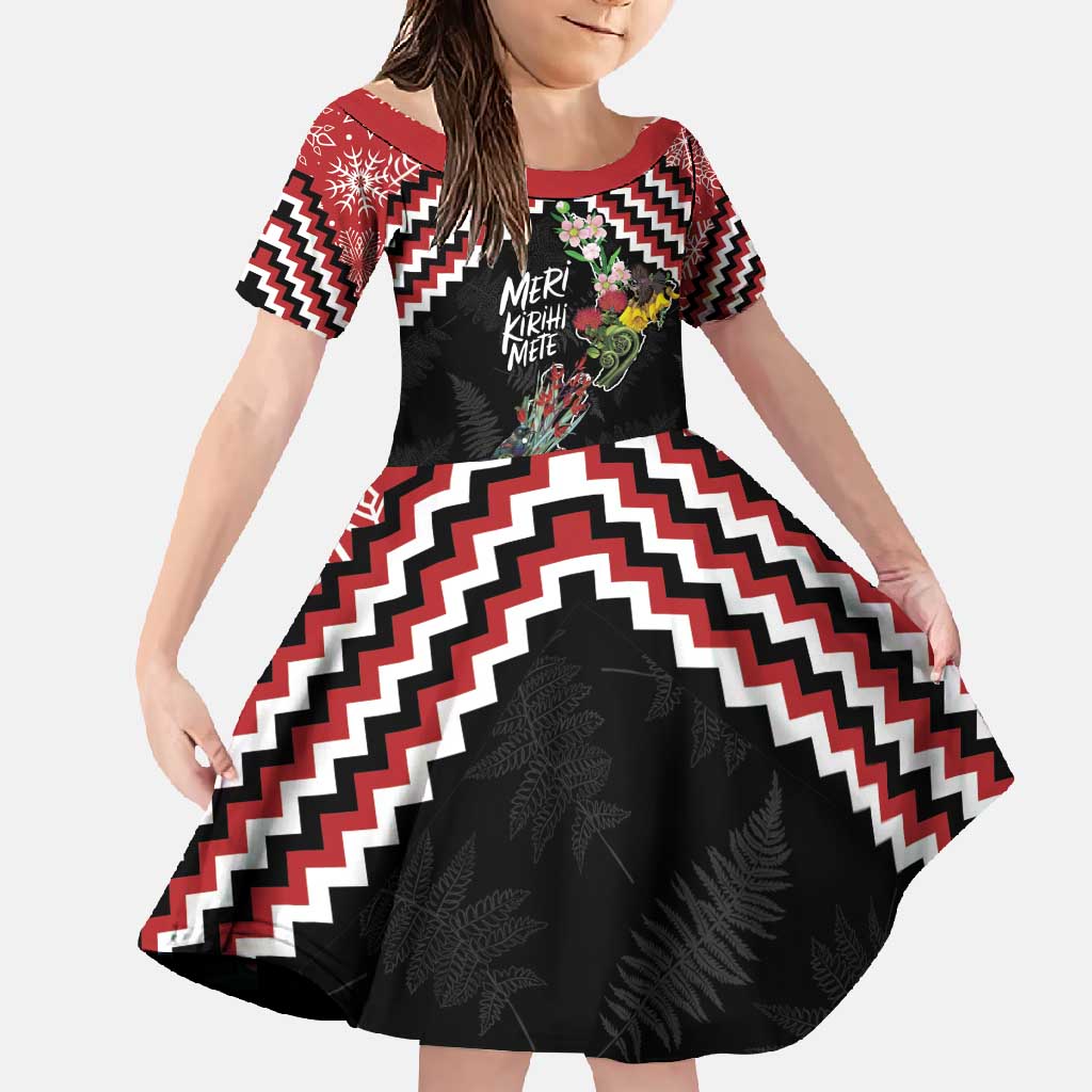 New Zealand Christmas Taniko Poutama Family Matching Long Sleeve Bodycon Dress and Hawaiian Shirt Flora Map with Birds - Polynesian Pride