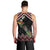 New Zealand Christmas Taniko Poutama Men Tank Top Flora Map with Birds - Polynesian Pride