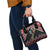 New Zealand Christmas Taniko Poutama Shoulder Handbag Flora Map with Birds - Polynesian Pride