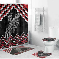 New Zealand Christmas Taniko Poutama Bathroom Set Mountainscape Maori Fern - Polynesian Pride