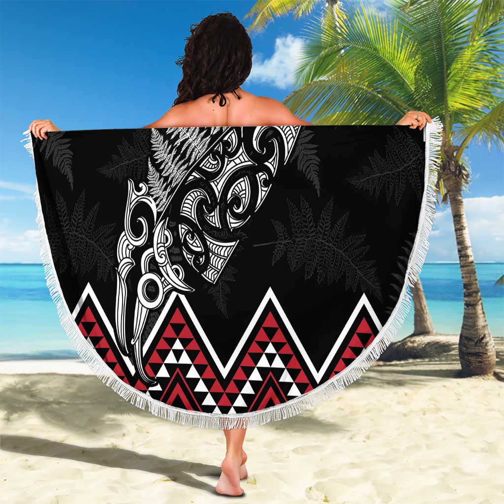 New Zealand Christmas Taniko Poutama Beach Blanket Mountainscape Maori Fern - Polynesian Pride