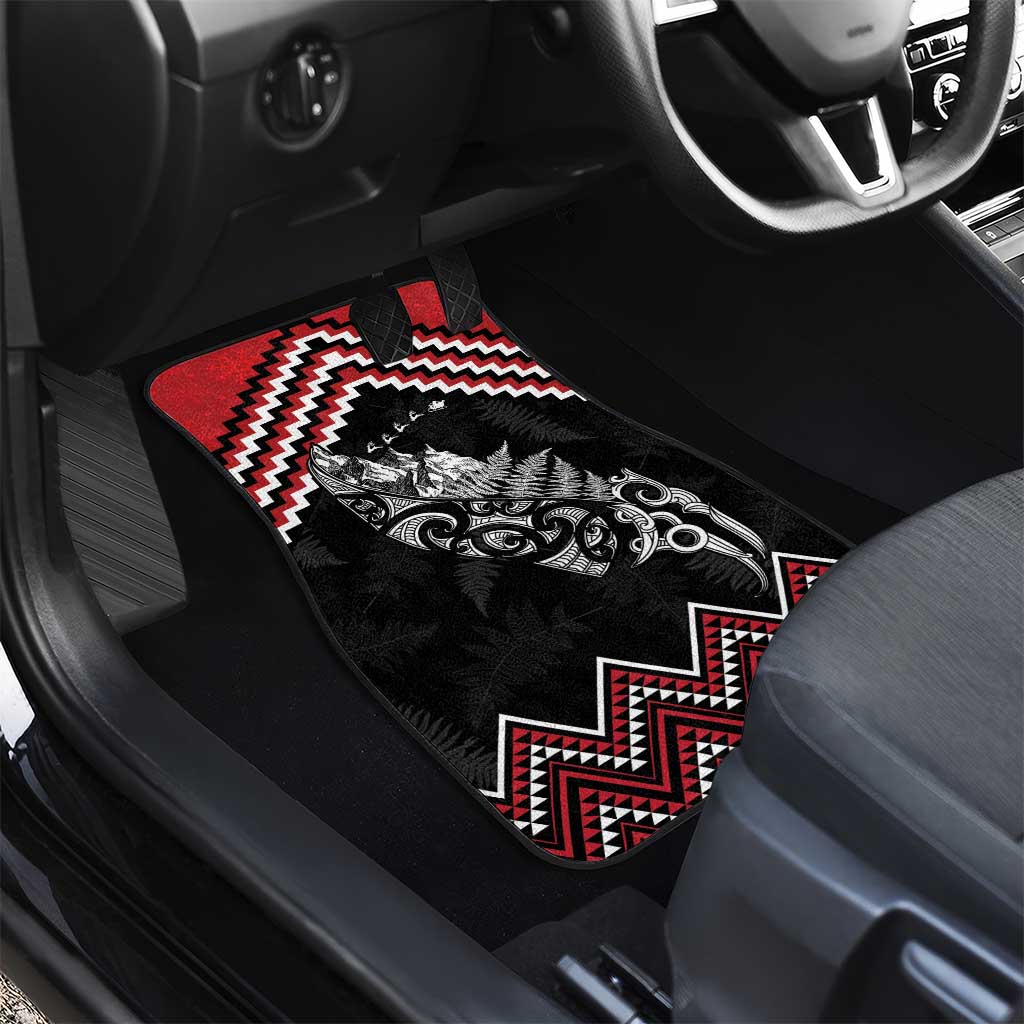 New Zealand Christmas Taniko Poutama Car Mats Mountainscape Maori Fern - Polynesian Pride
