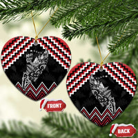 New Zealand Christmas Taniko Poutama Ceramic Ornament Mountainscape Maori Fern - Polynesian Pride