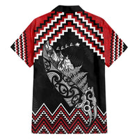 New Zealand Christmas Taniko Poutama Family Matching Off Shoulder Short Dress and Hawaiian Shirt Mountainscape Maori Fern - Polynesian Pride