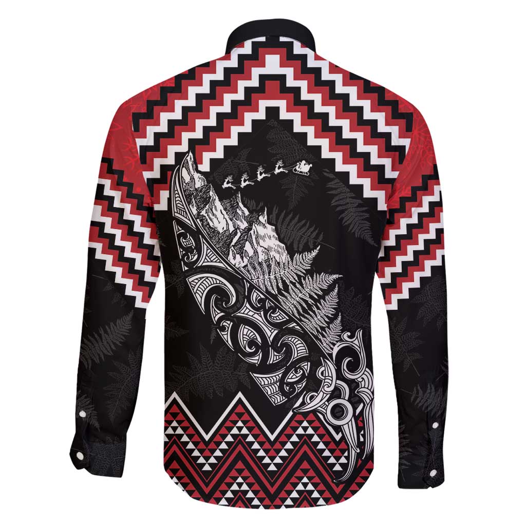 New Zealand Christmas Taniko Poutama Family Matching Puletasi and Hawaiian Shirt Mountainscape Maori Fern - Polynesian Pride