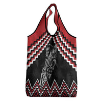 New Zealand Christmas Taniko Poutama Grocery Bag Mountainscape Maori Fern - Polynesian Pride