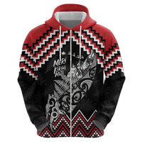 New Zealand Christmas Taniko Poutama Hoodie Mountainscape Maori Fern - Polynesian Pride