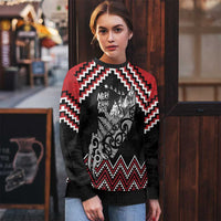 New Zealand Christmas Taniko Poutama Ugly Christmas Sweater Mountainscape Maori Fern - Polynesian Pride