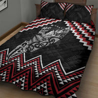 New Zealand Christmas Taniko Poutama Quilt Bed Set Mountainscape Maori Fern - Polynesian Pride