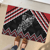 New Zealand Christmas Taniko Poutama Rubber Doormat Mountainscape Maori Fern - Polynesian Pride