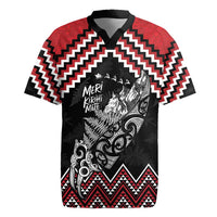 New Zealand Christmas Taniko Poutama Rugby Jersey Mountainscape Maori Fern - Polynesian Pride