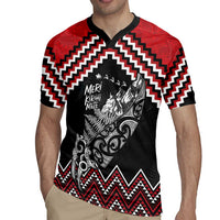 New Zealand Christmas Taniko Poutama Rugby Jersey Mountainscape Maori Fern - Polynesian Pride