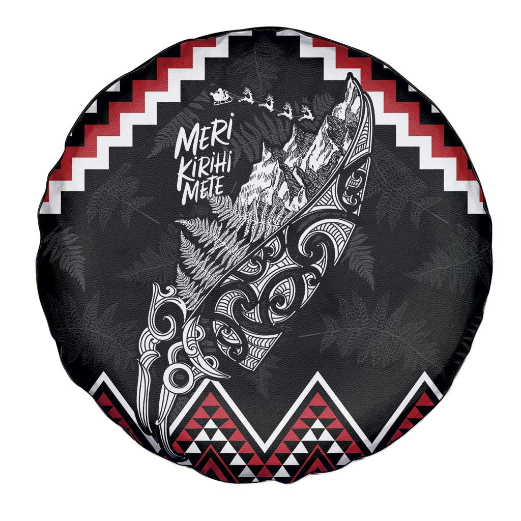New Zealand Christmas Taniko Poutama Spare Tire Cover Mountainscape Maori Fern - Polynesian Pride