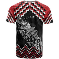 New Zealand Christmas Taniko Poutama T Shirt Mountainscape Maori Fern - Polynesian Pride