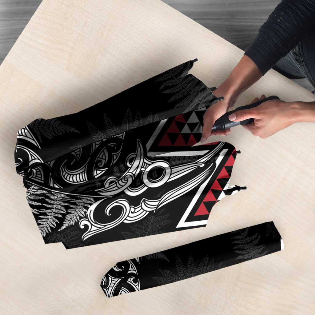 New Zealand Christmas Taniko Poutama Umbrella Mountainscape Maori Fern - Polynesian Pride