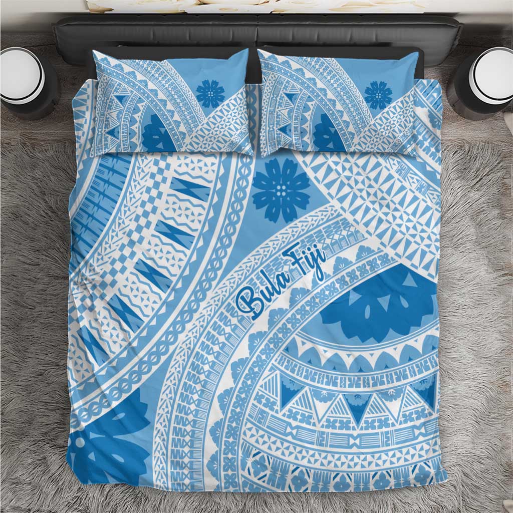 Bula Fiji Classic Masi Tapa Bedding Set Turquoise - Polynesian Pride