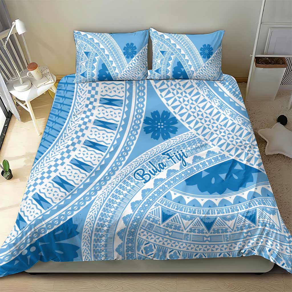 Bula Fiji Classic Masi Tapa Bedding Set Turquoise - Polynesian Pride