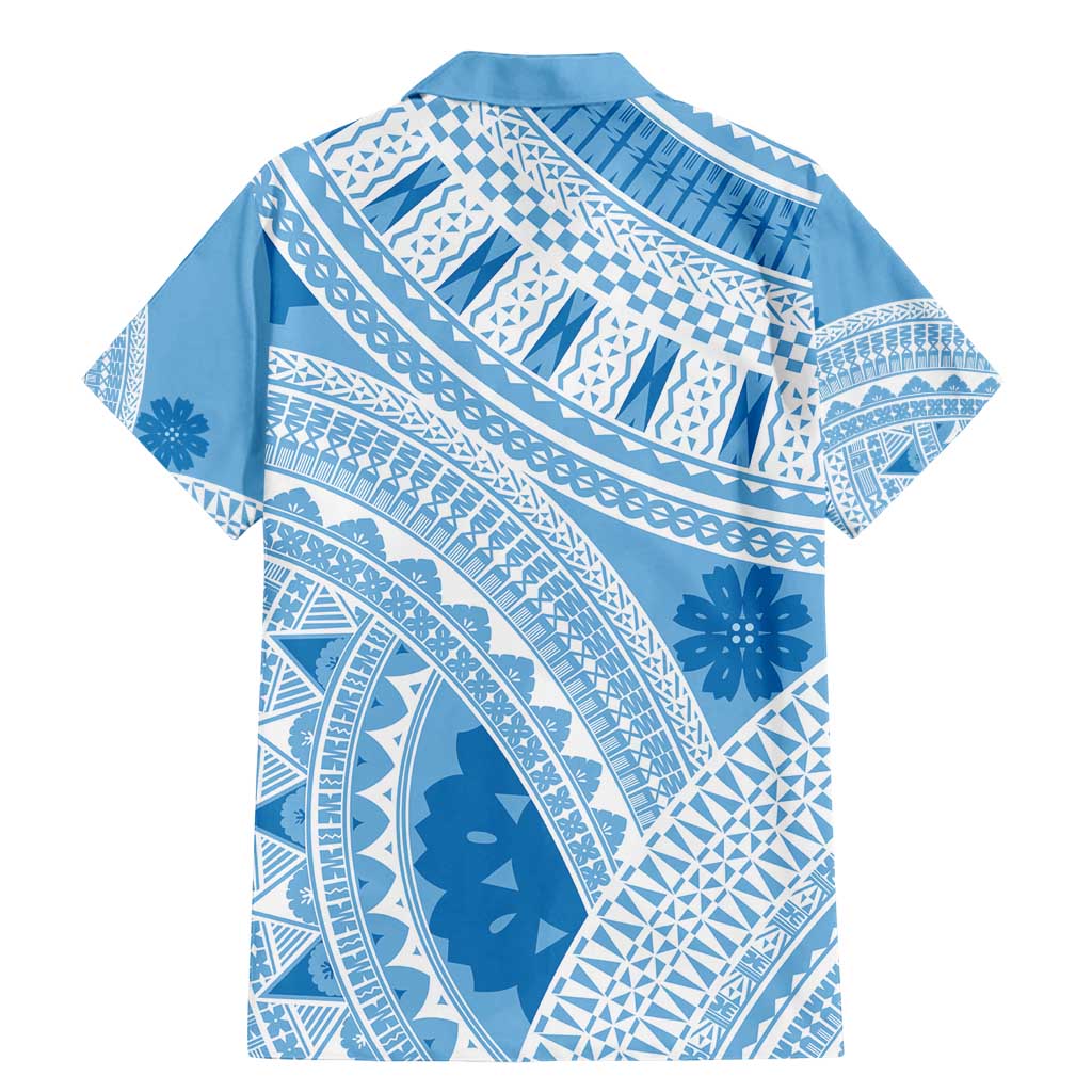 Bula Fiji Classic Masi Tapa Family Matching Mermaid Dress and Hawaiian Shirt Turquoise - Polynesian Pride